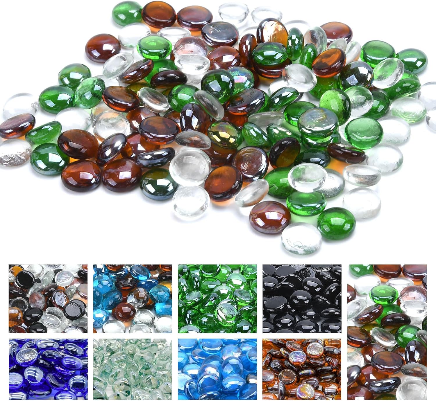 GasSaf Blended Fire Glass Beads for Stunning Fire Pits