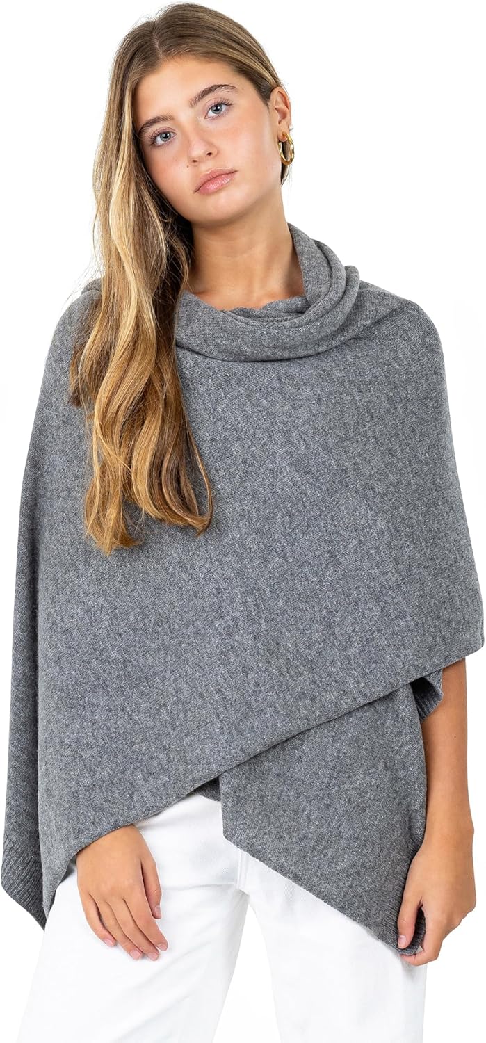 Velanio Cashmere Luxury Knitted Wrap Travel Shawl for Women