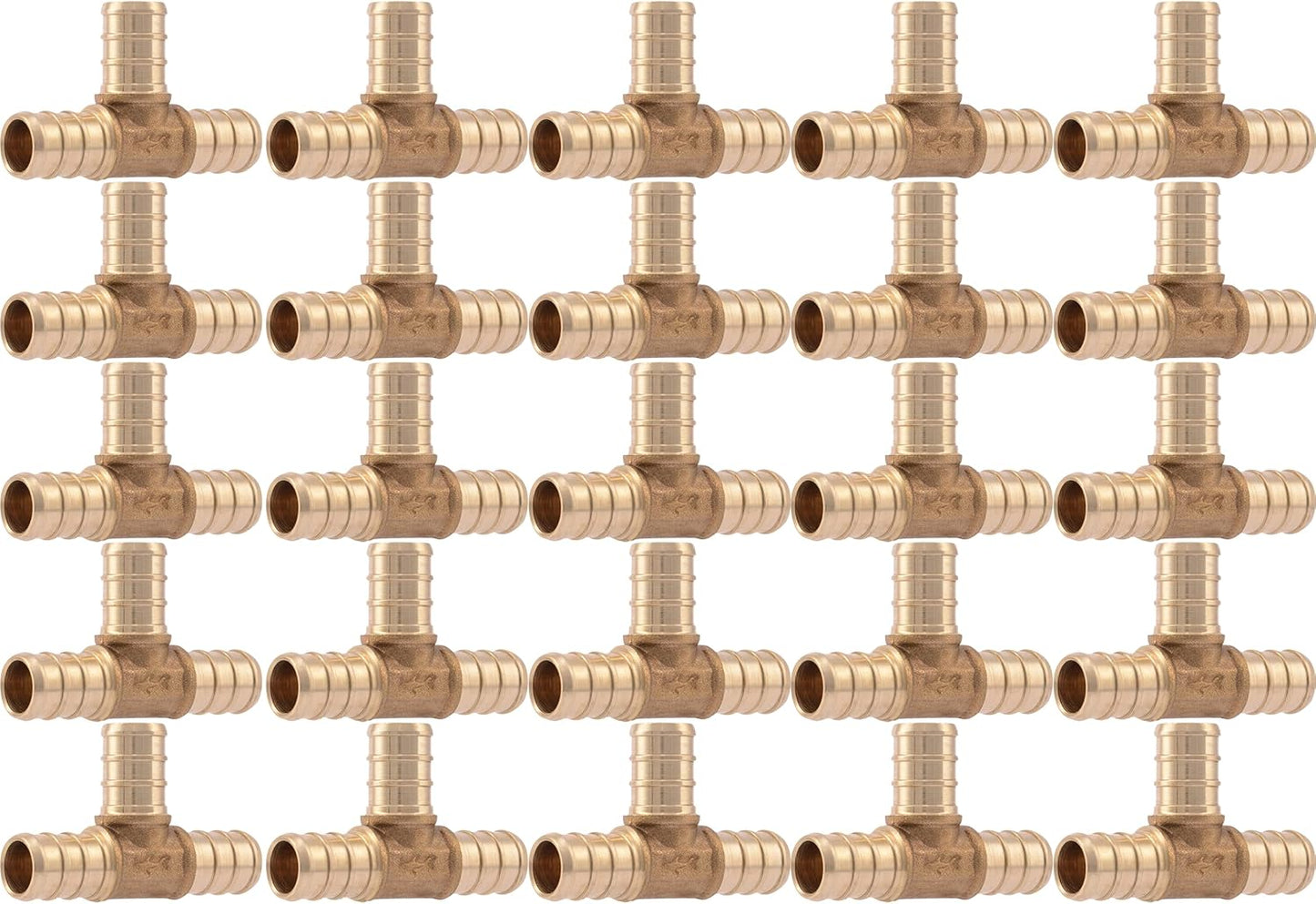 SharkBite 1/2 Inch Crimp Tee for PEX Pipe - Pack of 25
