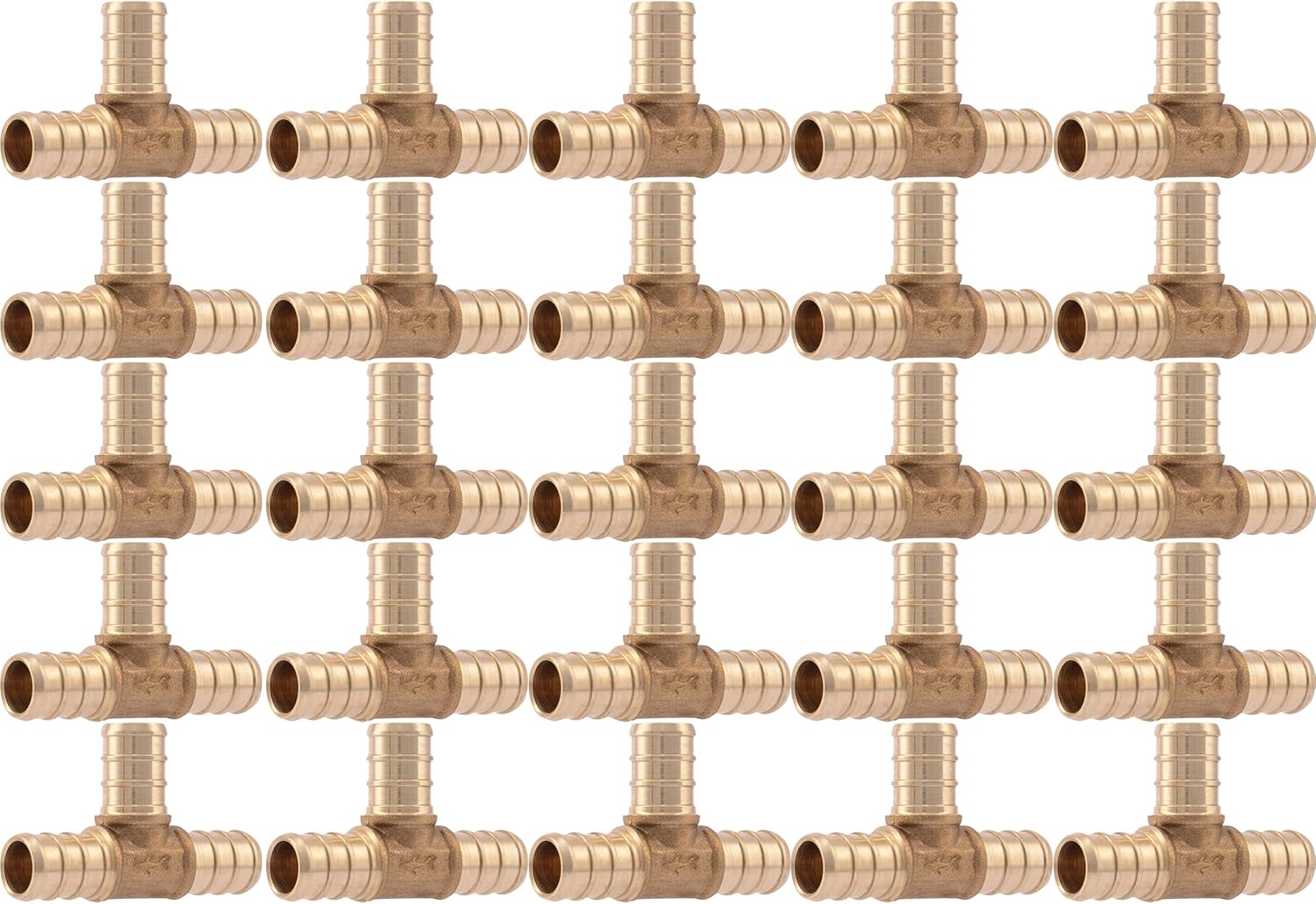 SharkBite 1/2 Inch Crimp Tee for PEX Pipe - Pack of 25