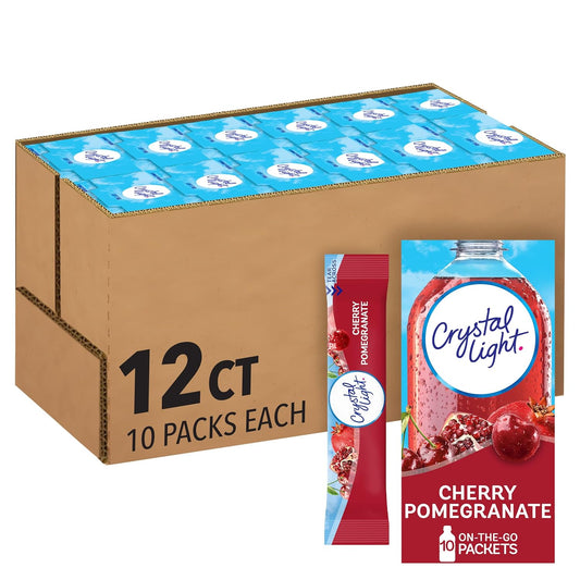 Crystal Light Cherry Pomegranate Drink Mix Pack of 120 On-the-Go