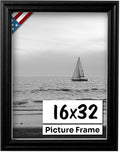 Black 16x32 Picture Frame.75 in Wide - Classic Solid Wood Frame