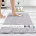 59x31 White Plush Shaggy Chenille Bath Mat - Extra Soft Comfort