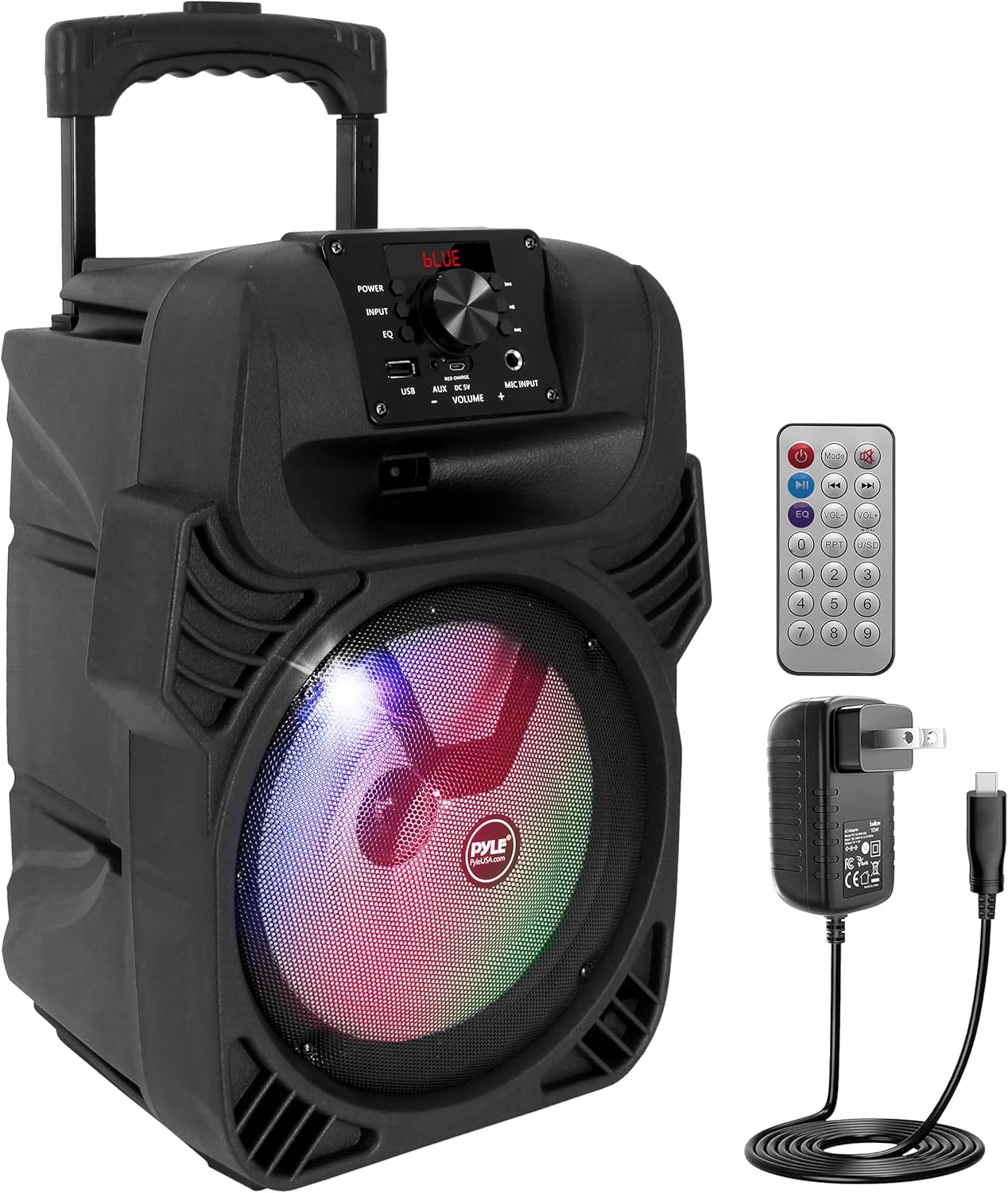 400W Portable Bluetooth Speaker - Powerful Subwoofer, Multi-Color LEDs