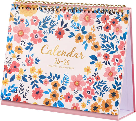 2025-2026 Standing Desk Calendar - 18 Months, Thick Paper, Memo Pages