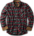 CQR Men's 100% Cotton Flannel Button Down Shirt - Warm, Soft Plaid