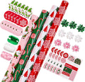 Christmas Gnome Wrapping Paper Set - Coordinated Holiday Gift Kit