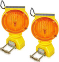 Solar Flashing Traffic Lights 2-Sided Amber LED - Durable Solar