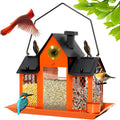Solar Bird Feeders House for Outdoors with Large Capacity