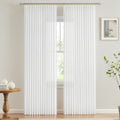 Vision Home White Pinch Pleated Semi Sheer Curtains 90 in - Light