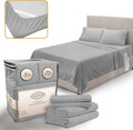 Queen Sheet Set - Luxury Cooling Microfiber Sheets - Deep Pocket Fit
