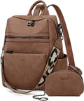 Leather Backpack Purse for Women with Upgrade Zipper - Vegan PU