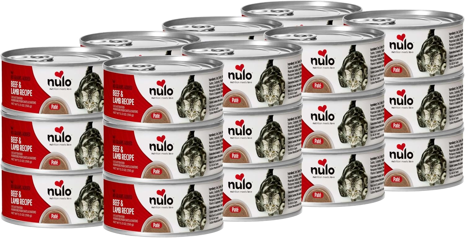 Nulo Beef & Lamb Recipe Pate Wet Cat Food for Healthy Cats