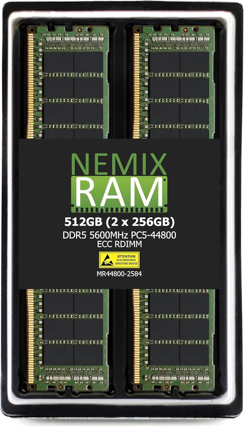 NEMIX RAM 512GB DDR5 5600MHZ Server Memory Kit for Workstations