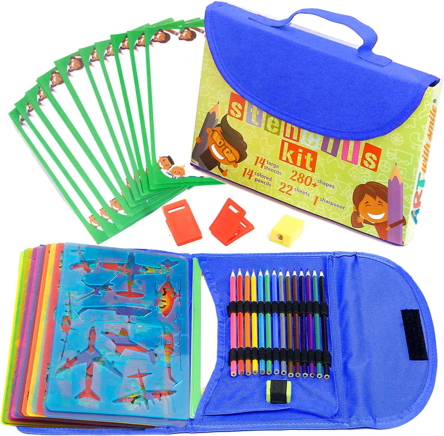 55-Piece Drawing Stencils Set - Ultimate Creativity Kit!