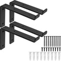 Premium Heavy-Duty Shelf Brackets 1/4in 6mm Thick - Rustic Industrial