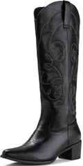 IUV Cowboy Boots For Women Pointy Toe Mid Calf Boots (Style C32X)
