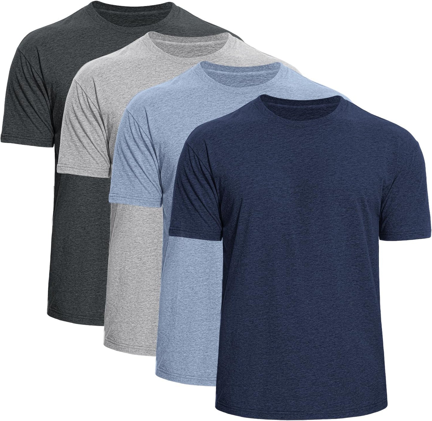 Men's Cotton Crew Neck T-Shirts 4-Pack for Ultimate Comfort