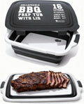 Collapsible XL Smoker & BBQ Prep Tub with Locking Lid - Grill Caddy