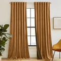 Luxurious Bronze Velvet Curtain Panels for Living Room - Thermal