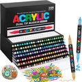 168 Colors Dual Tip Acrylic Paint Pens - Dual Tip Set for Crafts