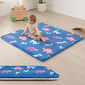 Dinosaur Baby Play Mat 50x50 - 1.3in Cushioned Coral Velvet