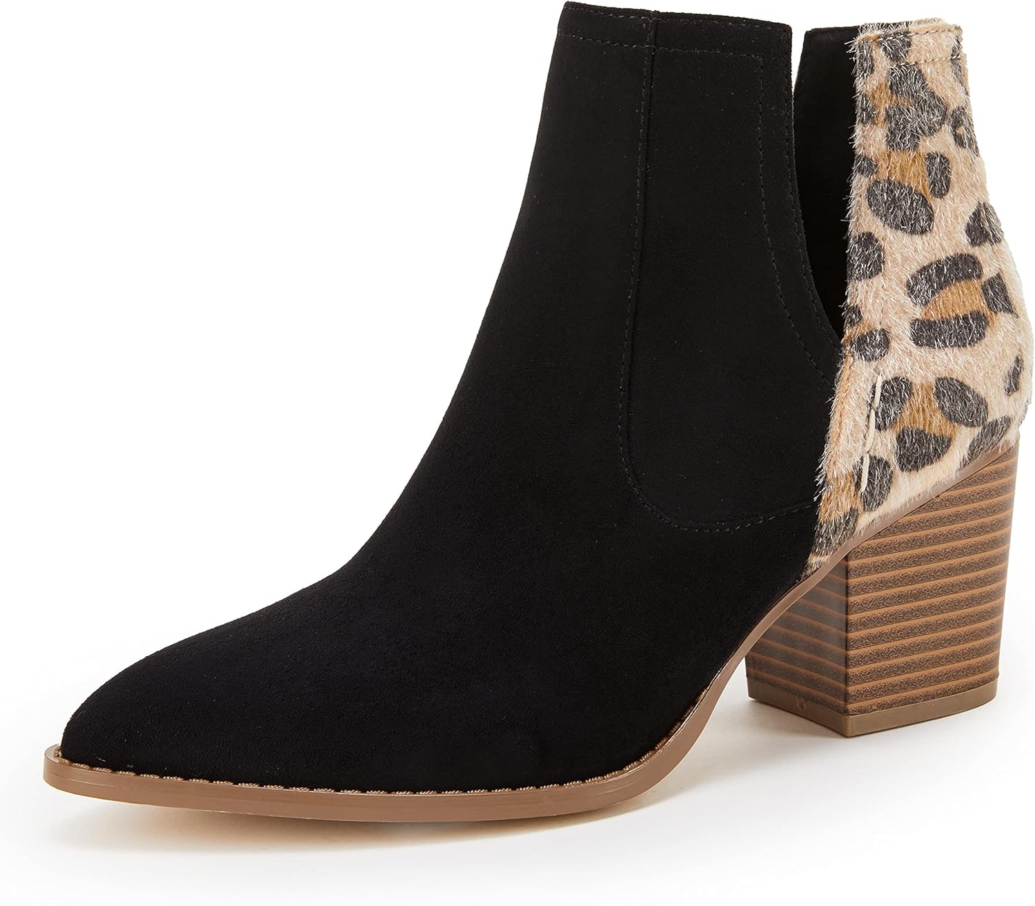 Kathemoi Womens Slip on Ankle Boots with V Cutout Design