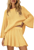 Fall Sweater Skirt Set Women 2 Piece Outfits - Comfortable Knit