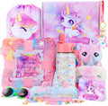 Unicorn Toys for Girls 12PCS Gift Set - Glowing Blanket & Accessories