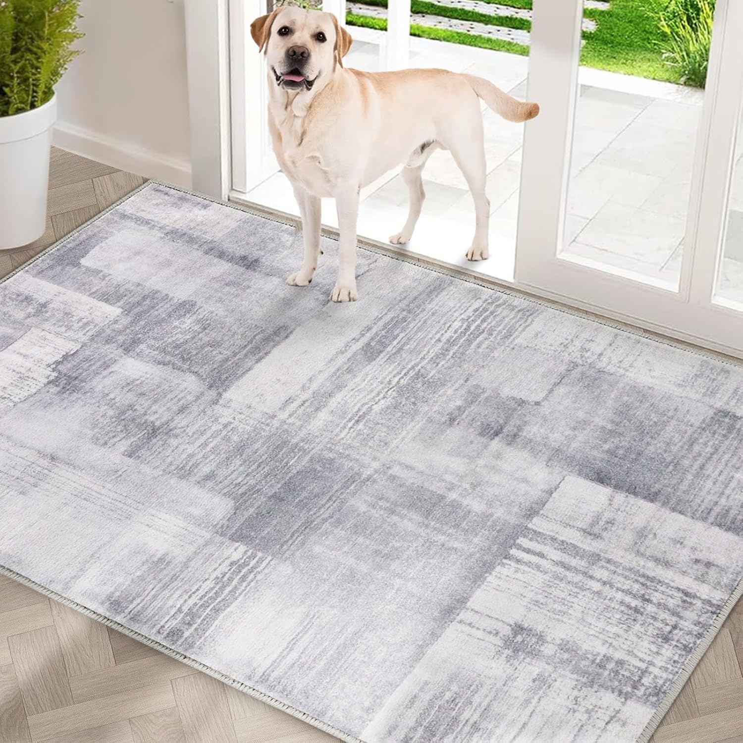 COMSLE Door Mat - Soft Absorbent Non Slip Rug for Entryway