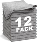 Gray Microfiber Cleaning Cloth 13in x13in - Ultra Soft Absorbent Pack