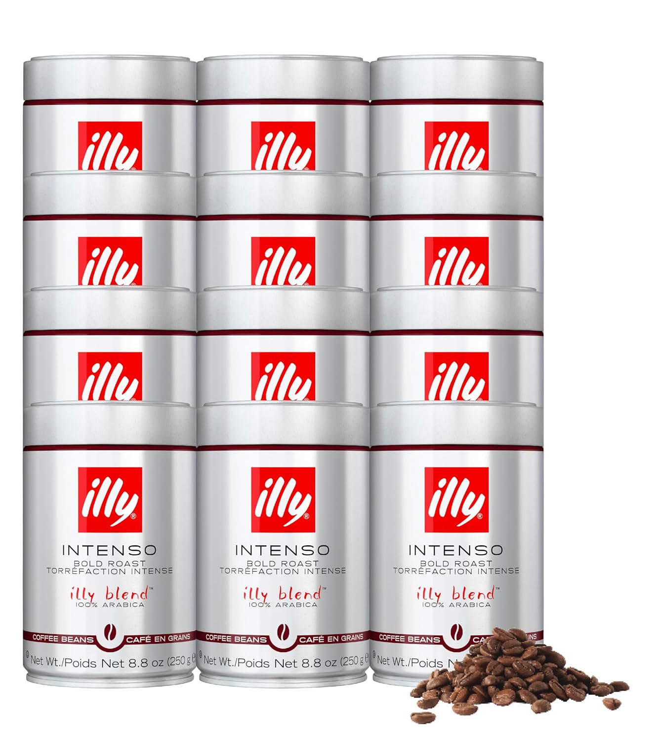 Illy Whole Bean Coffee Intenso Bold Roast - Flavorful 100% Arabica