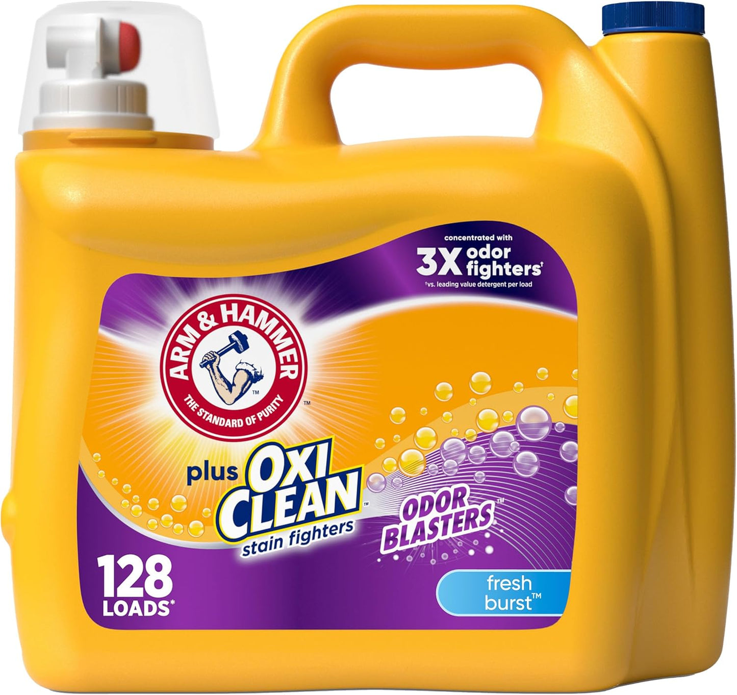 Arm & Hammer Odor Blasters Detergent, Fresh Burst, 128 Loads