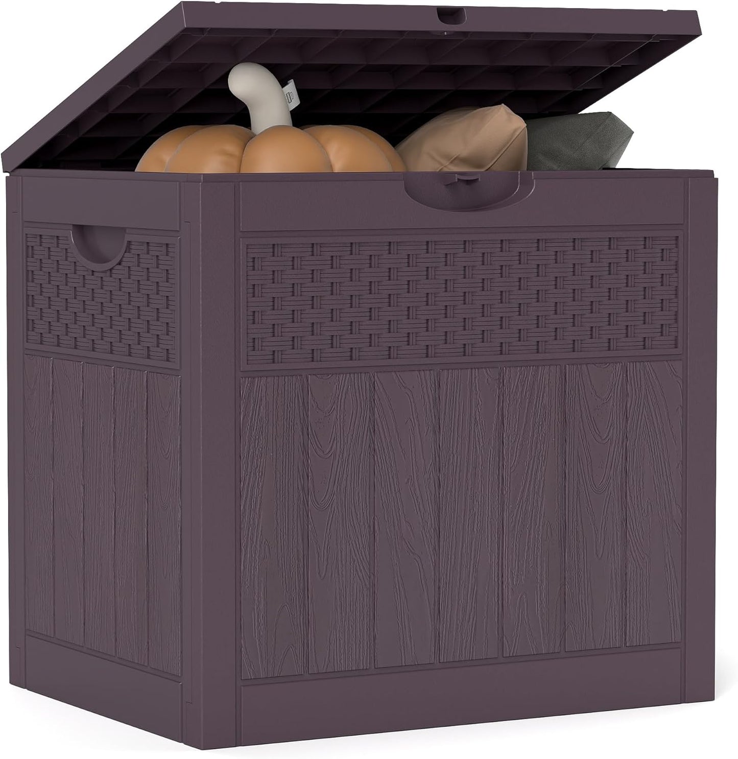 33 Gallon Resin Deck Box for Outdoor Storage and Organization