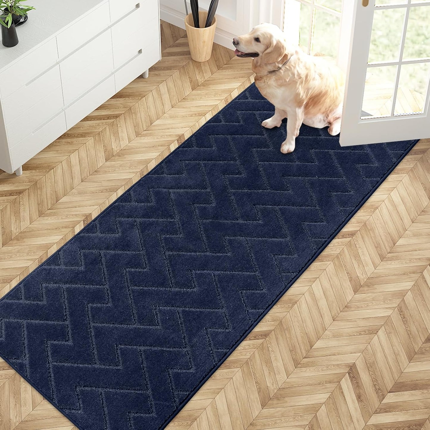 Dirt Trapping Door Mat 32in x 70in, Non-Slip & Machine Washable