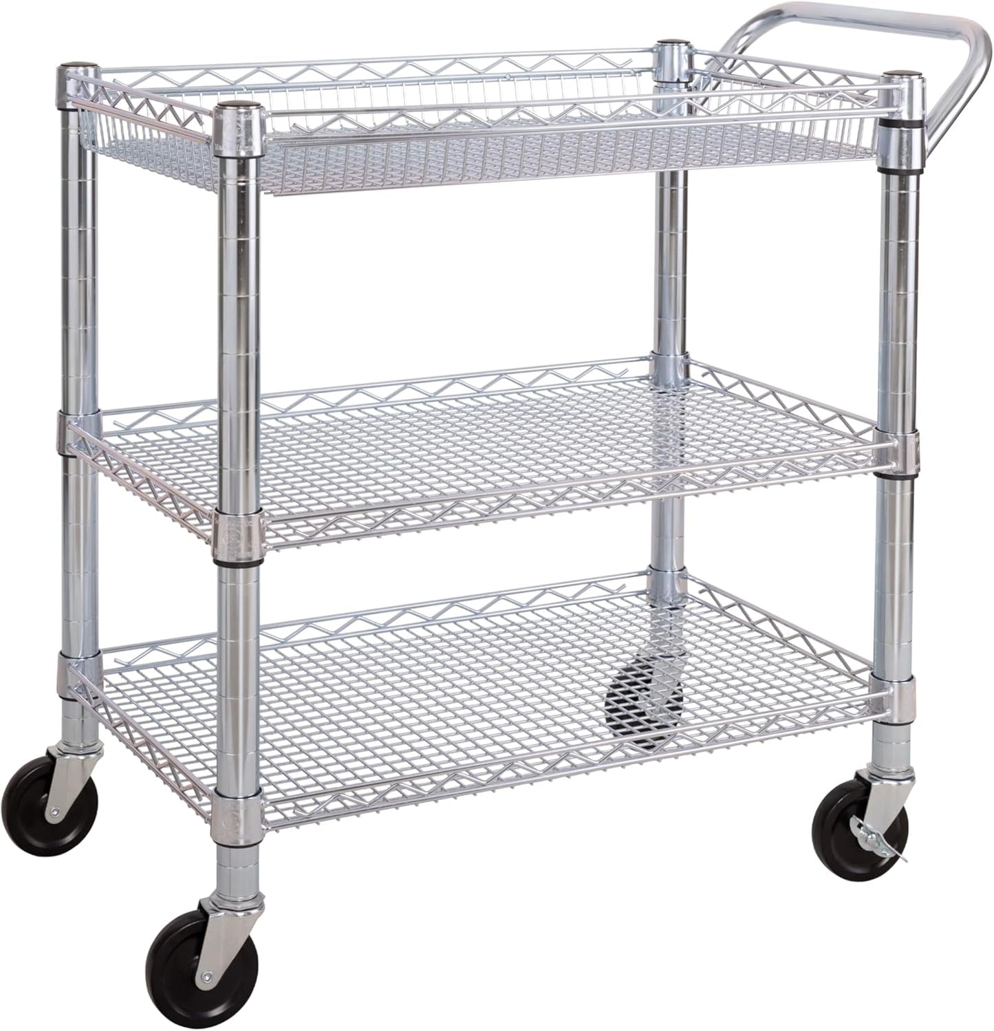 Seville Classics Heavy Duty Metal Rolling Utility Cart for All Needs
