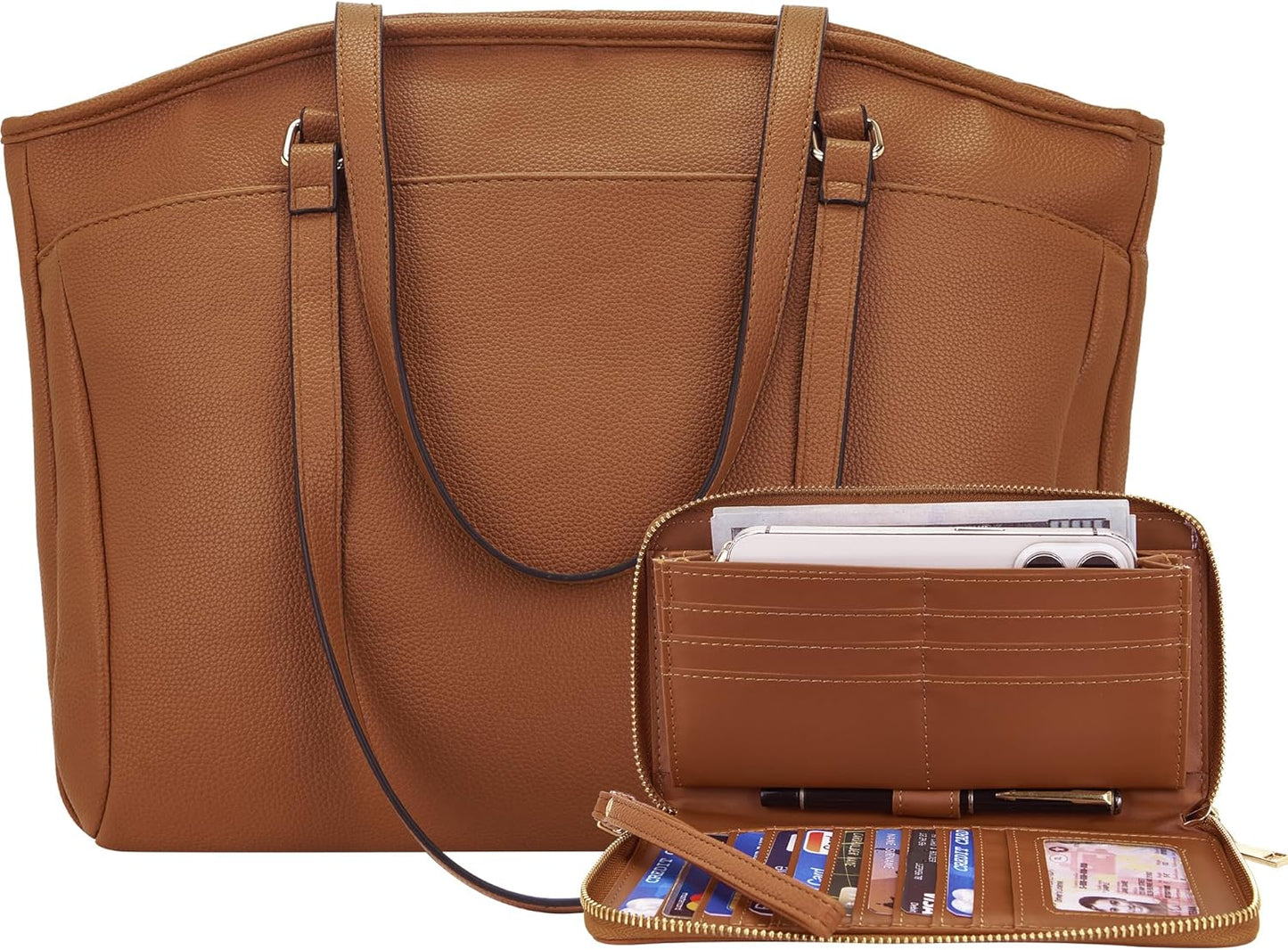 YZAOLL 15.6 Inch Laptop Tote Bag for Women - Stylish & Functional
