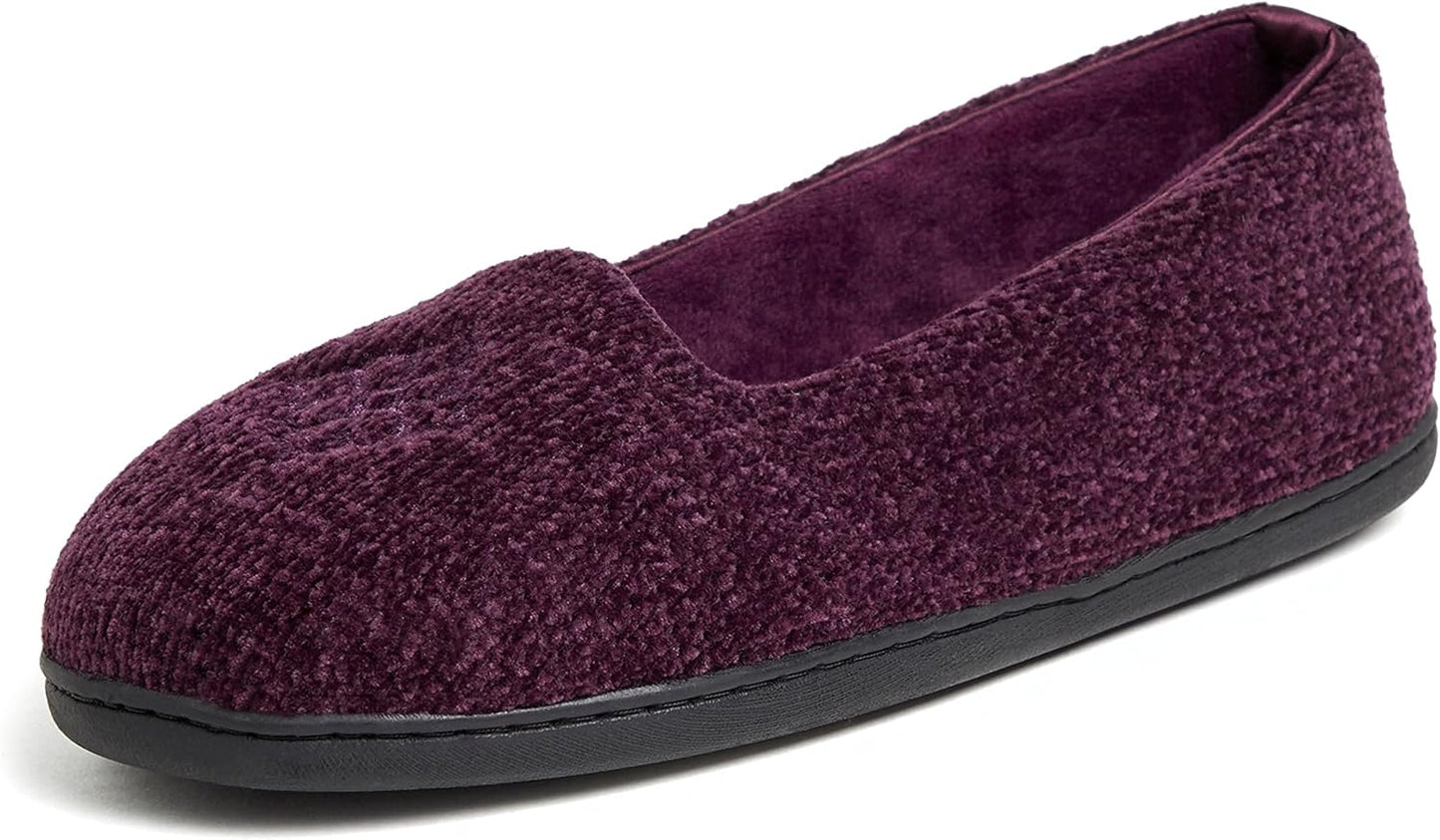 Dearfoams Women's Rebecca Cozy Loafer Slippers with Memory Foam