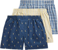 Men's Classic Fit Cotton Woven Boxers 3-Pack - Soft, Breathable