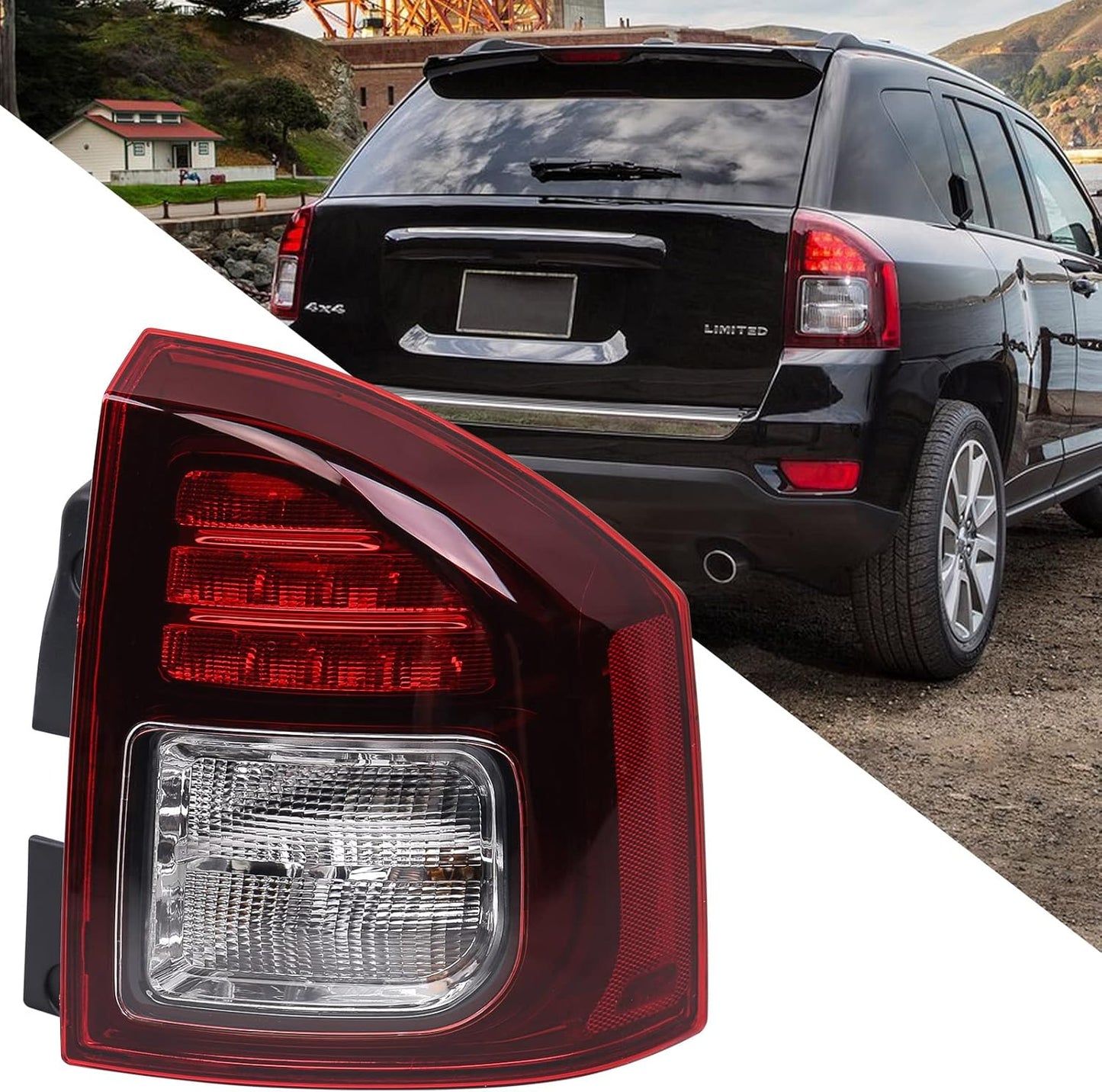 Jeep Compass 2014-2017 Right Tail Light Assembly for Passenger Side