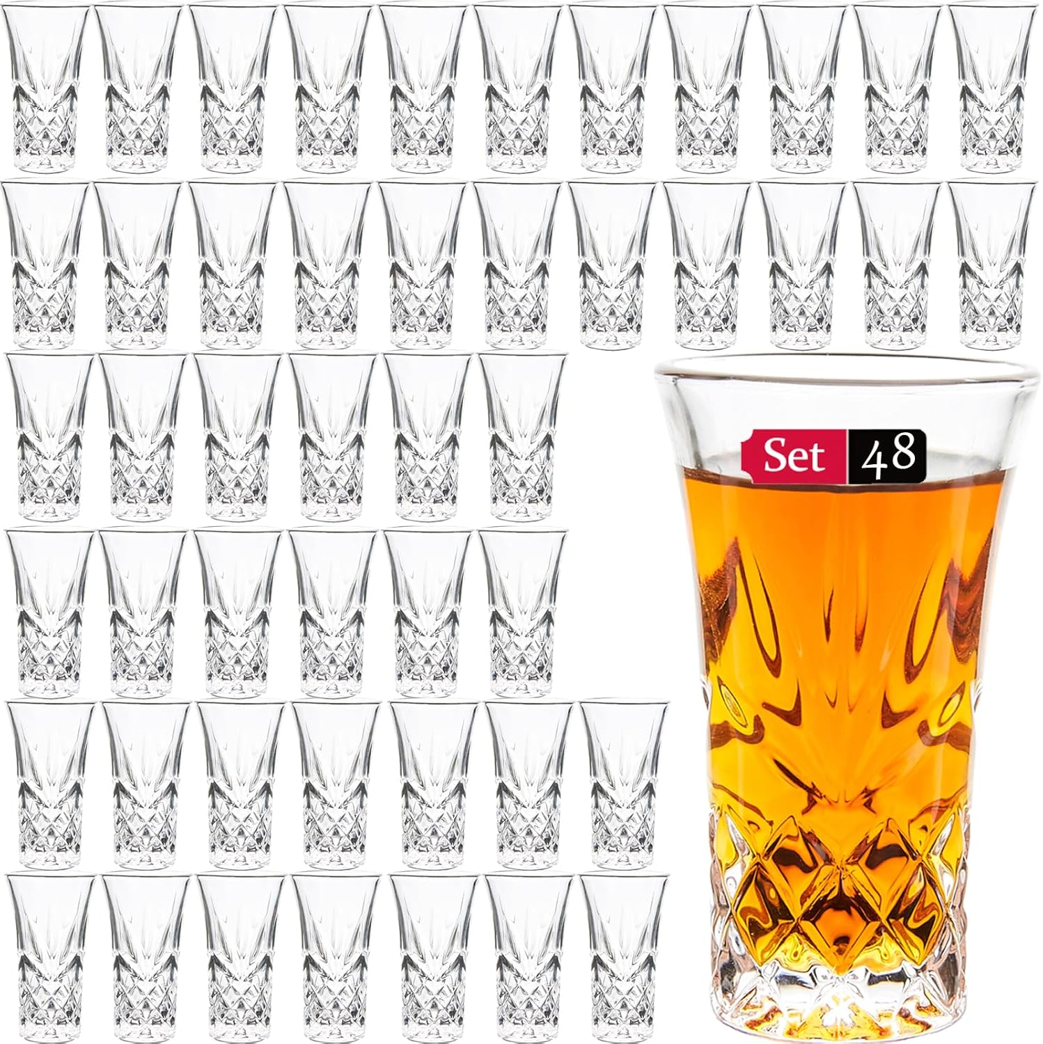 Tequila Glasses Heavy Base Shot Glass Set for Perfect Drinks