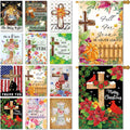 Christian Seasonal Garden Flags Set of 12 - Double Sided 28 x 40 in
