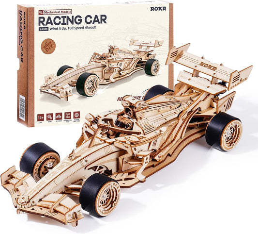 ROKR 3D Wooden Puzzle Formula Racing Cars for Adults to Build