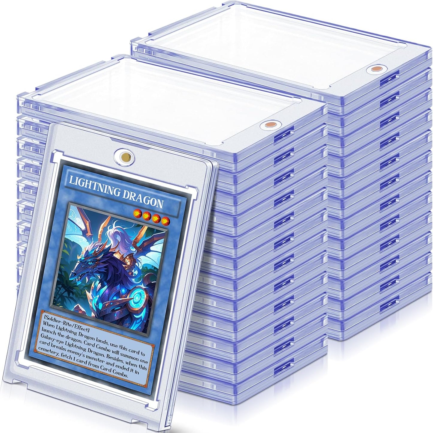 50ct Magnetic Card Holders for Trading Cards - Clear Protectors