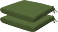 Honeycomb Outdoor Seat Pads Set of 2 - Textured Artichoke Green
