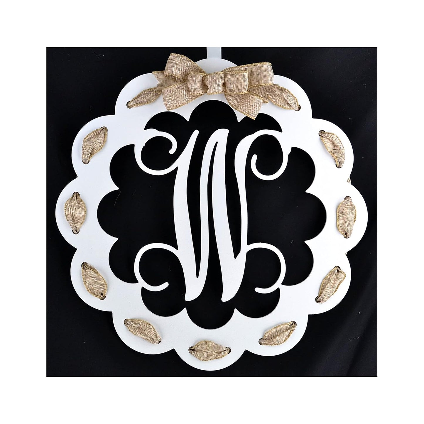 Monogrammed Door Hanger with Letter W - Perfect Gift Idea