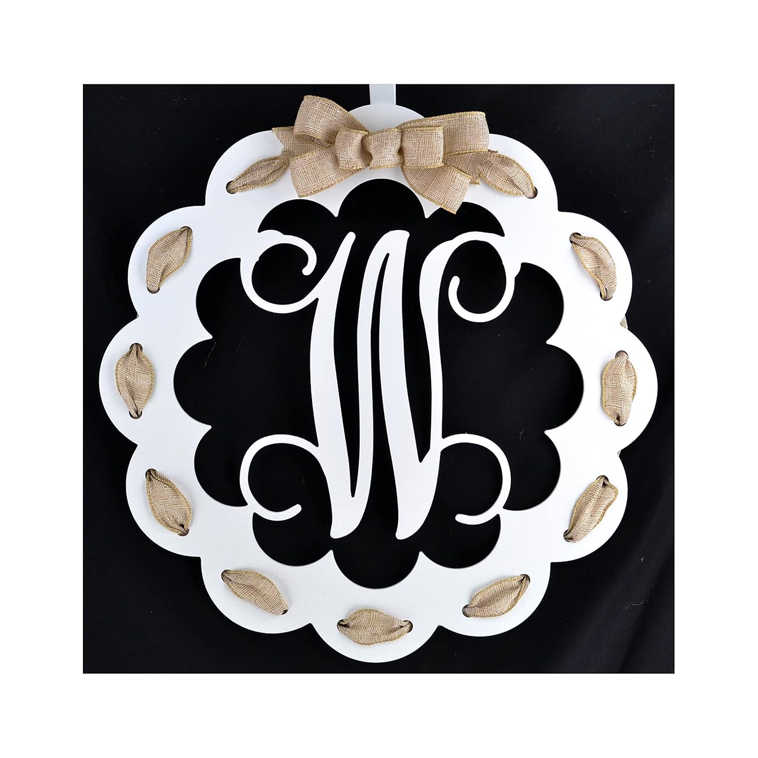 Monogrammed Door Hanger with Letter W - Perfect Gift Idea