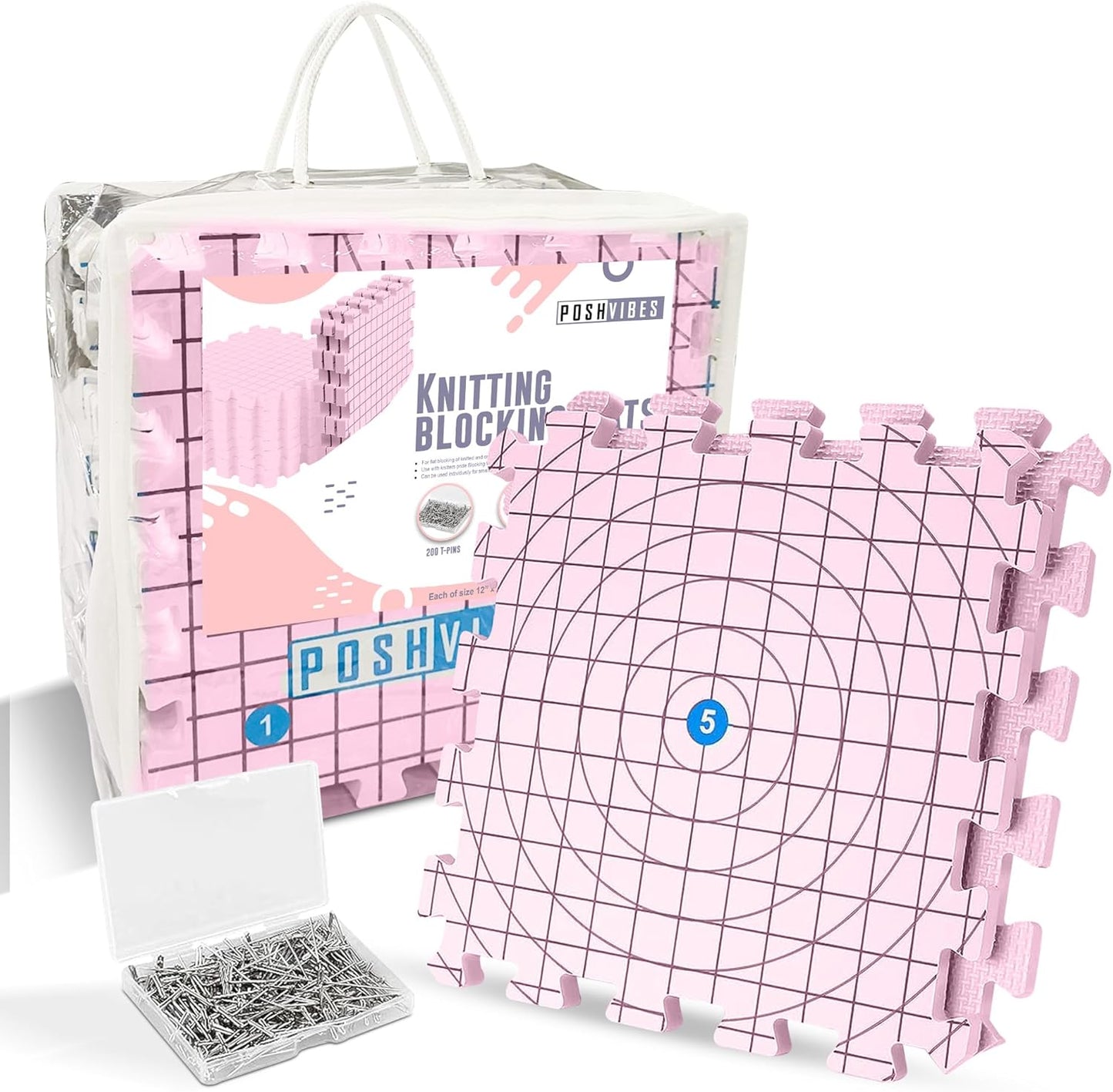Extra Thick Blocking Mats for Knitting & Crochet Projects
