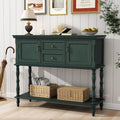 Console Table with 2 Drawers and Cabinets - Narrow Retro Sofa Table