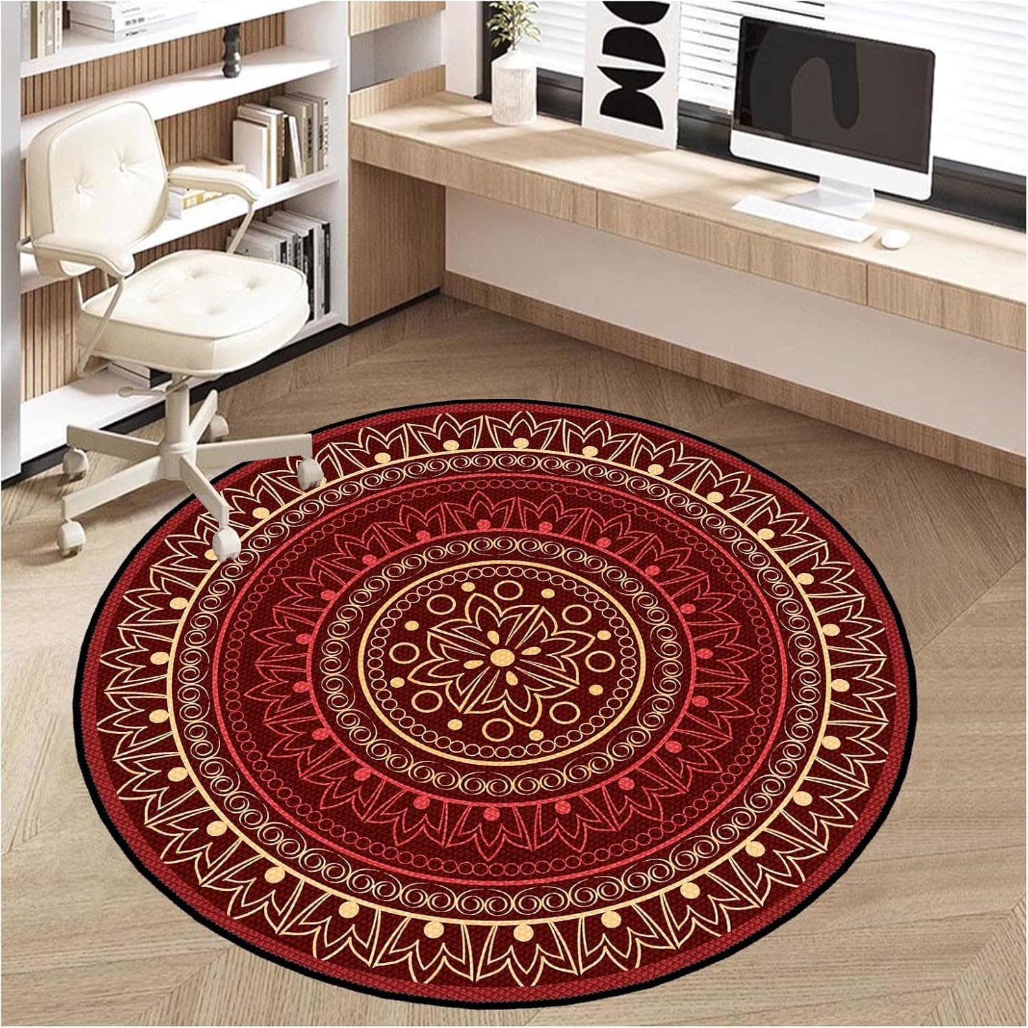 Round Hardwood Floor Chair Mat - Anti-Slip & Protective